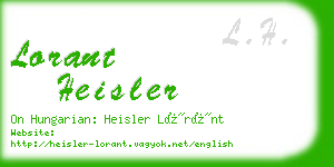 lorant heisler business card